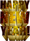 Happy New Year Text PNG Clip Art Image