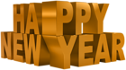 Happy New Year Text PNG Clipart