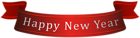 Happy New year Banner Red PNG Clipart