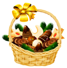 Holiday Christmas Basket PNG Picture