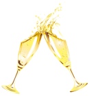 New Year Champagne Flutes Clipart
