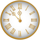New Year Clock Gold PNG Clipart