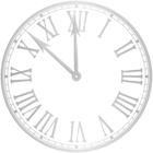New Year Clock Silver PNG Clipart