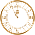 New Year Gold Clock PNG Clipart