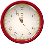 New Year Red Clock PNG Clipart