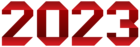 Red 2023 PNG Clip Art Image
