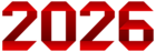 Red 2026 PNG Clipart Image