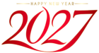 Red 2027 Transparent PNG Clip Art Image