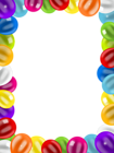 Balloons Border Frame PNG Clip Art Image