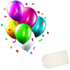 Balloons with Empty Tag PNG Clip Art Image