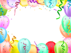 Birthday Border with Balloons Transparent Image