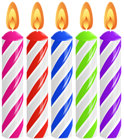 Birthday Cake Candles PNG Clip Art Image