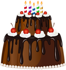 Birthday Cake with Candles PNG Clip Art Image