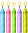 Birthday Candles PNG Transparent Clipart