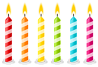 Birthday Candles PNG Vector Clipart Image
