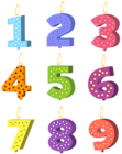 Birthday Candles Set PNG Clip Art Image