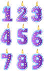 Birthday Candles Transparent PNG Clip Art Image