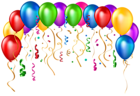 Birthday Party Balloons Transparent PNG Clip Art Image