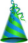 Birthday Party Hat Green Blue PNG Clip Art Image