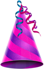 Birthday Party Hat Purple Pink PNG Clip Art Image