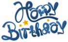 Blue Happy Birthday Clipart Picture