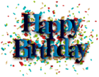Blue Happy Birthday PNG Clip Art Image