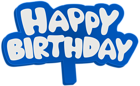 Blue Happy Birthday Sign PNG Clip Art Image