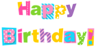 Colorful Happy Birthday Clipart Image