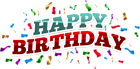 Colorful Happy Birthday PNG Clip Art Image