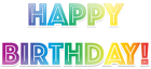 Colorful Happy Birthday PNG Clipart
