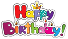 Colorful Happy Birthday PNG Clipart Image
