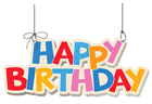Hanging Colorful Happy Birthday PNG Clipart Picture