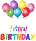Happy Birthday Balloons Clip Art PNG Image