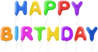 Happy Birthday Balloons PNG Clipart