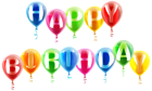 Happy Birthday Balloons PNG Clipart Image