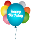 Happy Birthday Balloons Transparent PNG Clip Art Image