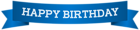 Happy Birthday Banner Blue PNG Clip Art Image