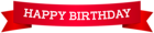 Happy Birthday Banner Red PNG Clip Art Image