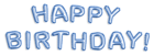 Happy Birthday Blue Foil PNG Clip Art Image