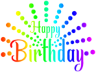 Happy Birthday Colorful PNG Clip Art