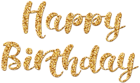 Happy Birthday Glitter Style PNG Transparent Clipart