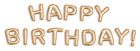 Happy Birthday Gold Foil PNG Clip Art Image