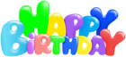 Happy Birthday PNG Colorful Clipart