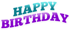 Happy Birthday PNG Text Clip Art Image