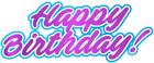 Happy Birthday Pink Blue Clip Art PNG Image