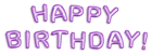 Happy Birthday Purple Foil PNG Clip Art Image
