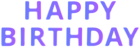 Happy Birthday Purple Text PNG Clipart