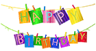 Happy Birthday Streamer PNG Clip Art Image