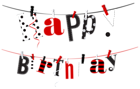Happy Birthday Streamer Transparent PNG Clip Art Image