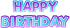 Happy Birthday Text Decor PNG Clipart